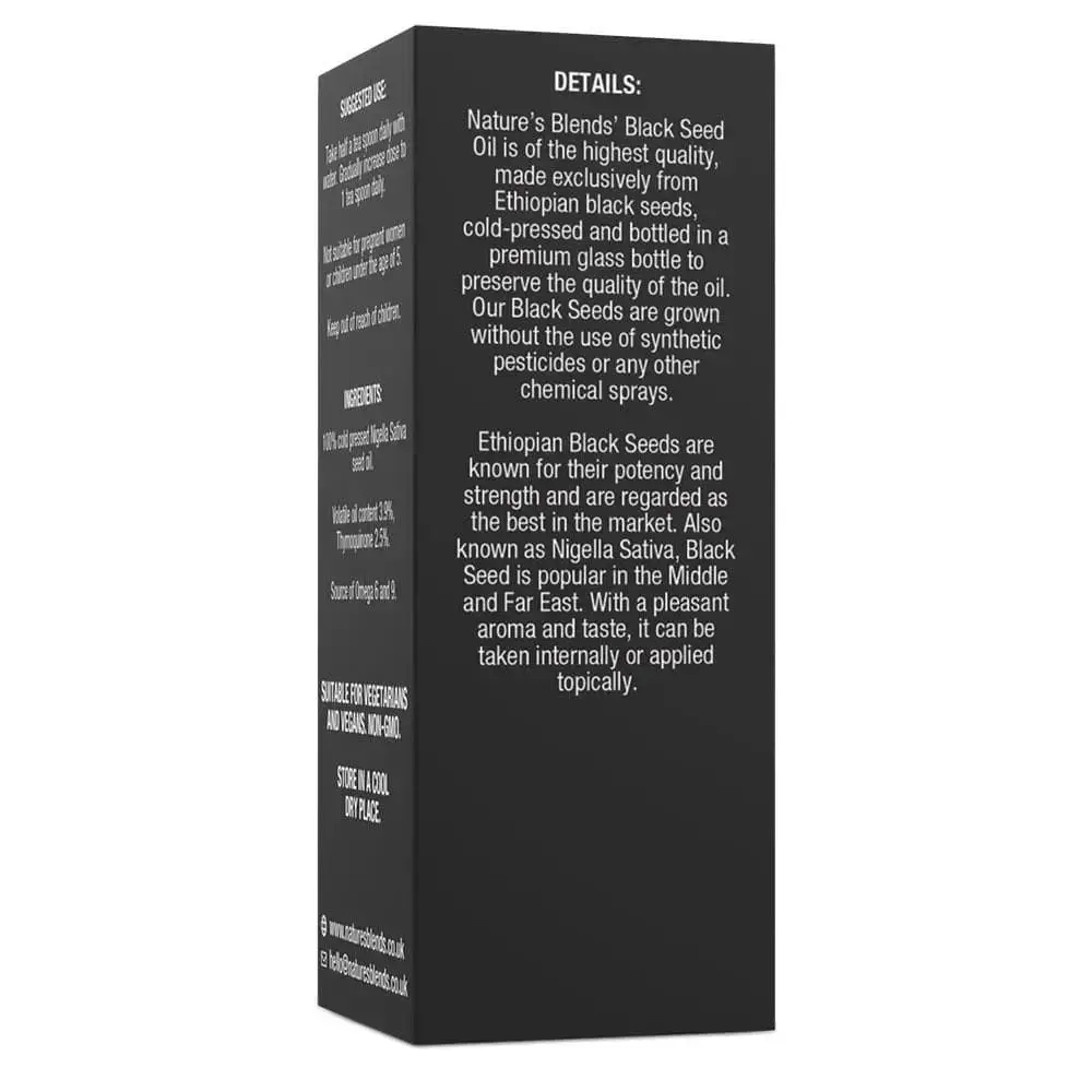 High-TQ Ethiopian Black Seed Oil (50ml) – 2.5% Thymoquinone, Raw & Virgin - Image 6